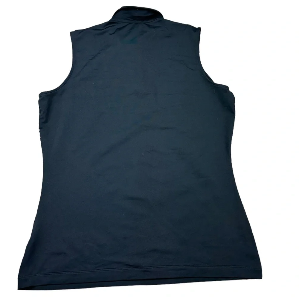 NIKE: Black Sleeveless Golf Geometric Athletic Top -Size Large